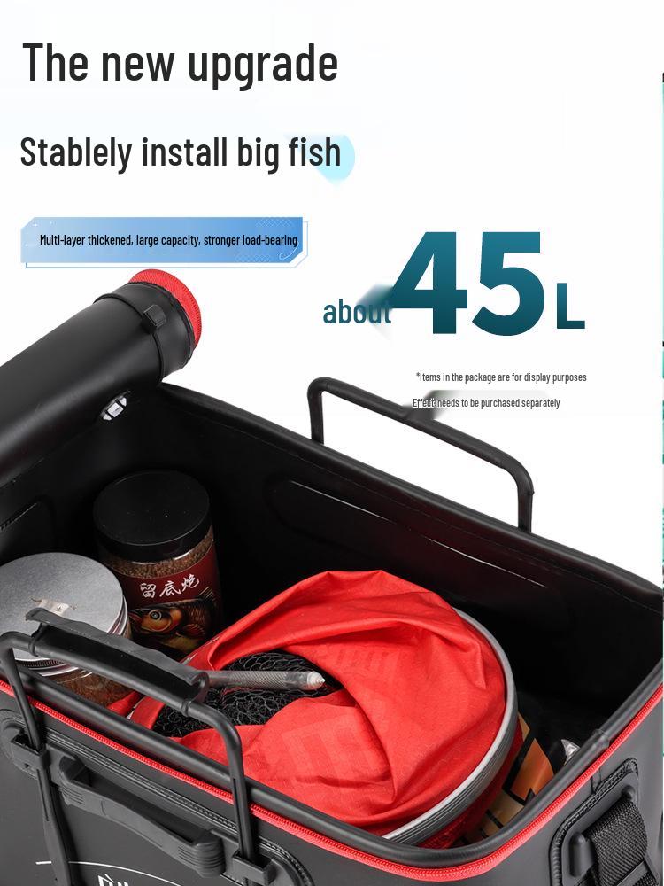 Multi-functional EVA Folding Fish Bucket: Live Fish Protector & Tackle Box.