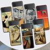 Salvador Dali Art For Samsung Galaxy Z Flip 7 6 5 4 3 5G Phone Case Black Cover ZFlip 7 6 5 4 3 Shockproof Bumper Coque Galaxy Z