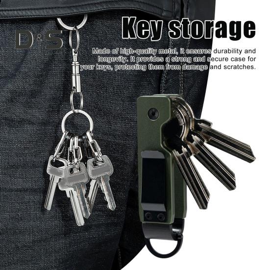 Key Storage Clip Compact Design Metal Construction Outdoor Portable Key Storage Organizer Compatible with Various Key Types