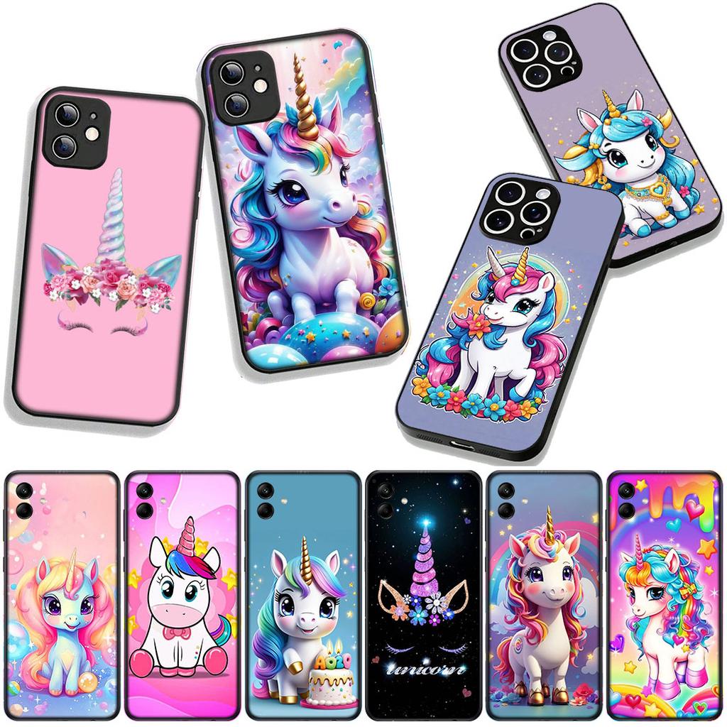 for OPPO A54 A40 A60 A80 A18 A16 A17 A38 A78 A79 A57 A55 A96 A15 A12 Phone Cover Case Wallpaper Unicorn Lovely Poster Casing