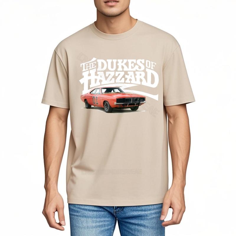 Unisex Teeshirt Short Sleeve Trendy Tshirt The Dukes Of Hazzard Car Vintage Soft Cotton Teeshirt Hiphop Cheap Tshirt Adult