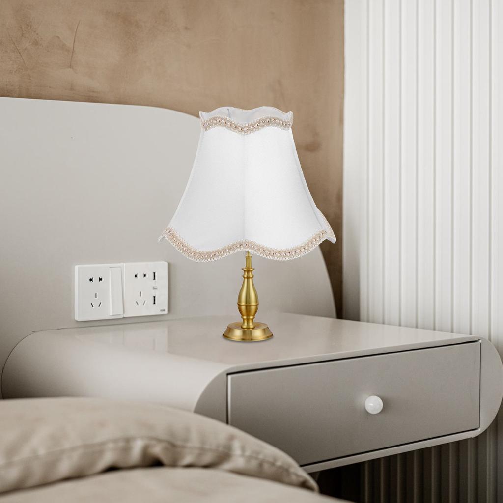 Small Fabric Bell Lampshade European Style for Table Floor Wall Lamps Replacement Soft Cloth Shade Bedroom Living Room Lighting