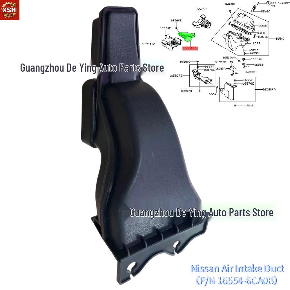 Nissan Intake Pipe 16554-6CA0B: Air Duct Automotive Part