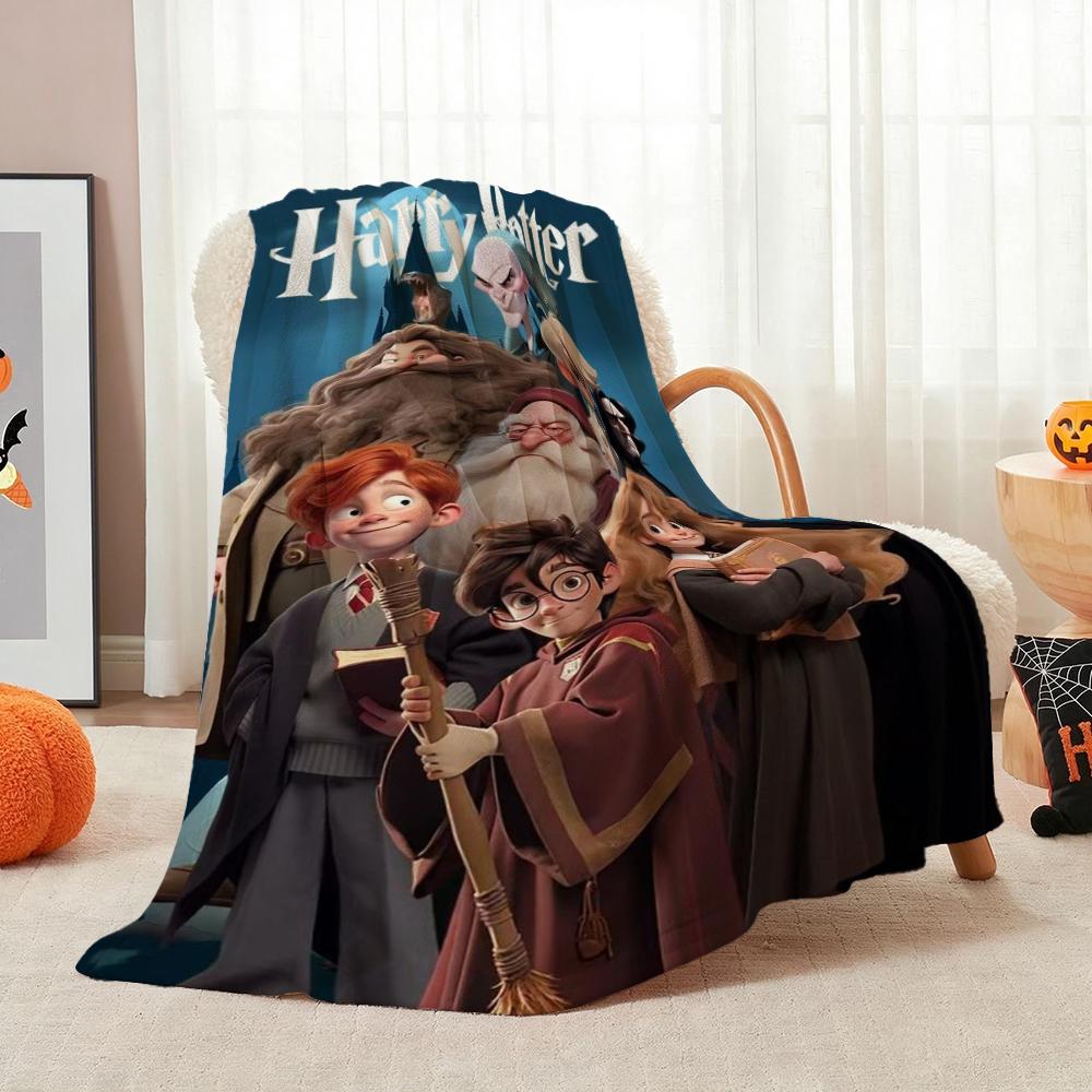 Hogwarts Four Houses Flannel Blanket Soft Warm Fleece Blanket For Living Room Air Conditioner Room Lightweight Home Decor Gift For Friends