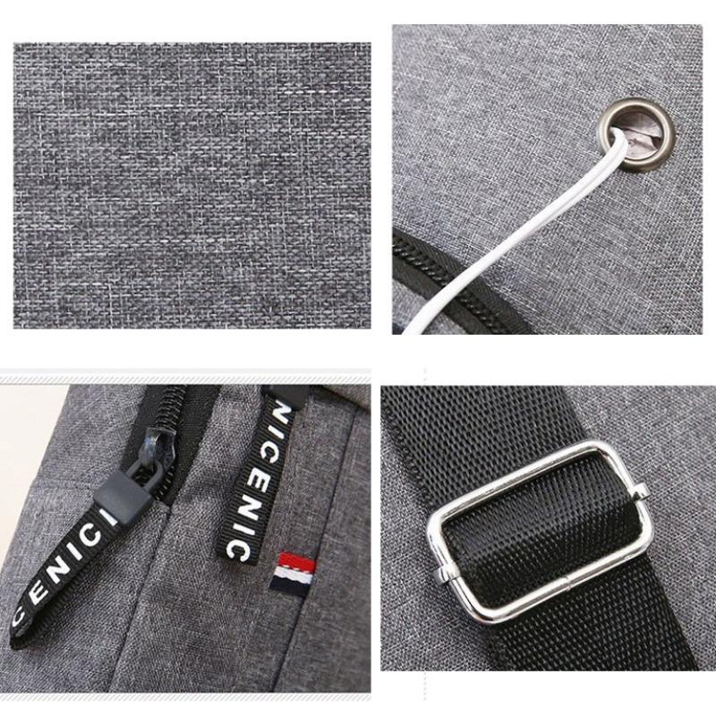 Korean Edition Casual Canvas Bag New Men's Chest Bag  Fashion Travel Versatile One Shoulder Diagonal Straddle Bag