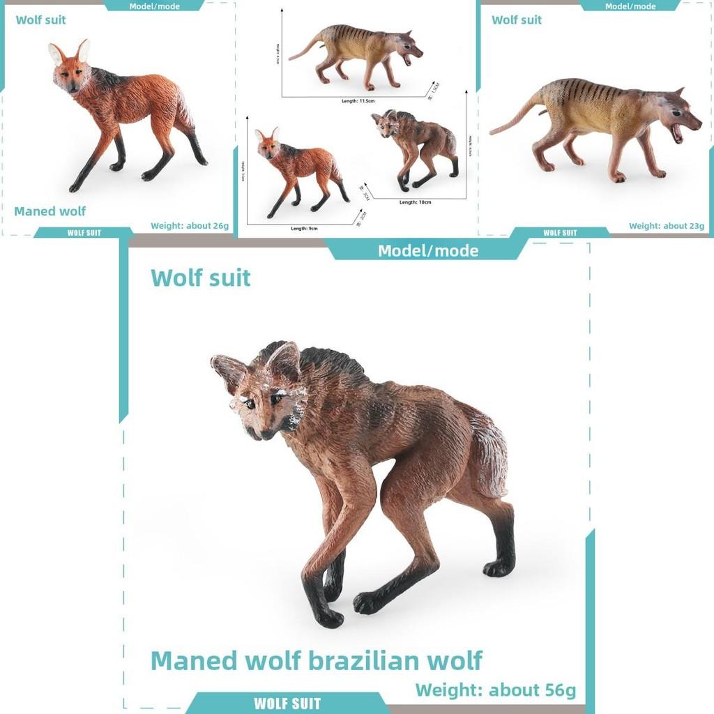 Simulated Wild Animal Wolf Model Ornament For Kids Educational Display With Realistic Design