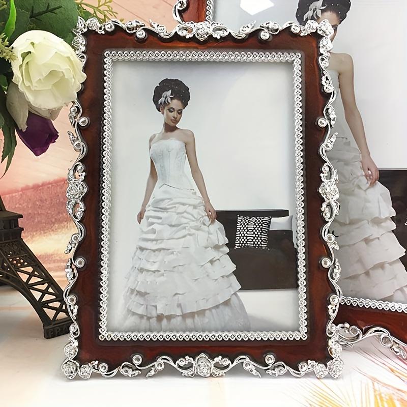 WTEMPO 1PC European Style Vintage 6-inch Wedding Photo Frame Advanced Resin Photo Frame Decoration Drop Glue Simple Photo Frame
