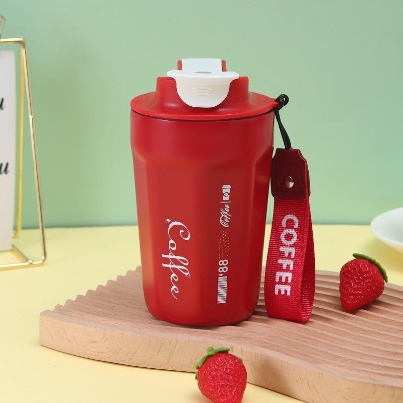 New Fashion Steel Coffee Cup Portable Rope Handy Mug Stylish Coke Coffee Drinking Cup Durable Durable Useful Useful Safe