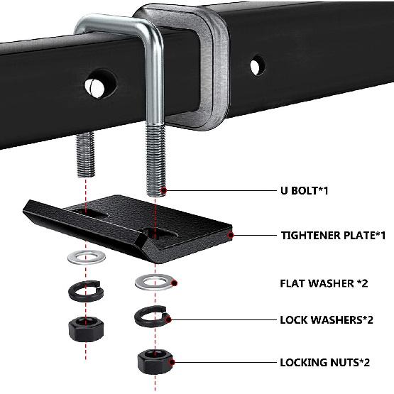 Cenipar Hitch Tightener Anti-Rattle Stabilizer For 1.25" And 2" Hitches Used In Heavy Duty Steel Trailer,Hitch Tightener Clamp Eliminating Rocking