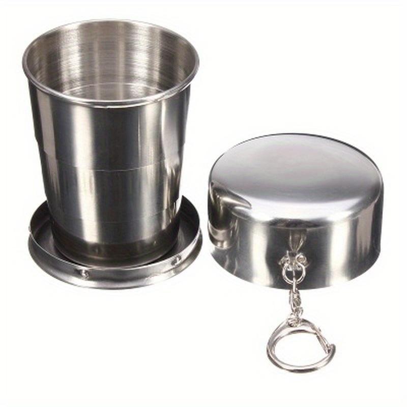 1pc Mini Collapsible 75/150/250ml Alcohol Cup Stainless Steel Portable Outdoor Wine Cup Travel Wash Mug Practical Drinkware