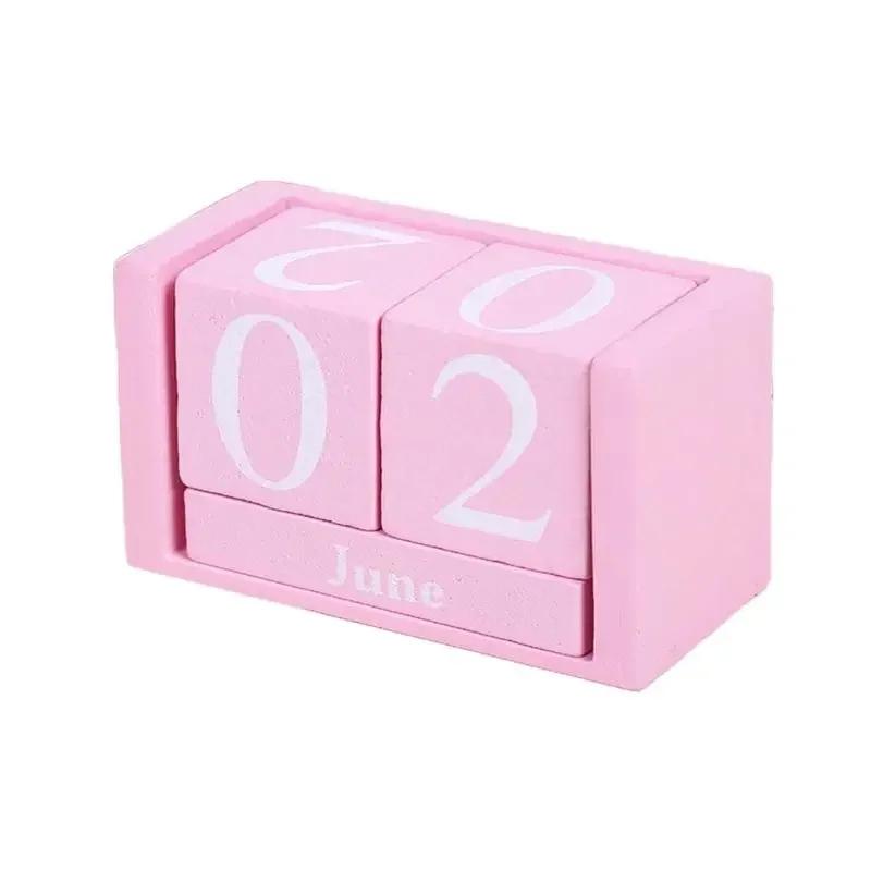 

1Pcs Cute Vintage Desktop Wooden Letters Calendar Cube Block Home Decoration Accessories Prop Letter Wooden Calendar