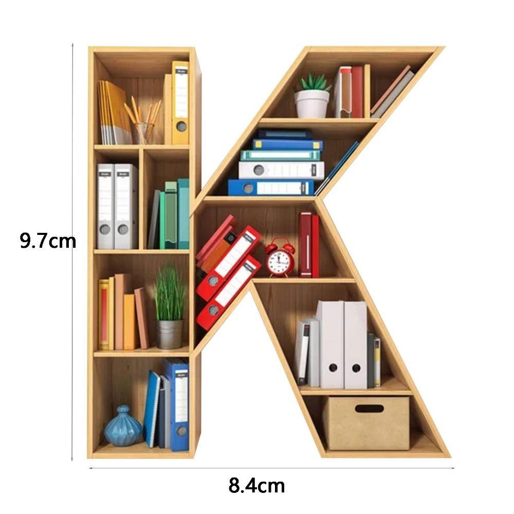 Personalized 26 Letter Bookshelf Pendant Acrylic Hanging Ornament Christmas Tree Decoration  Couple