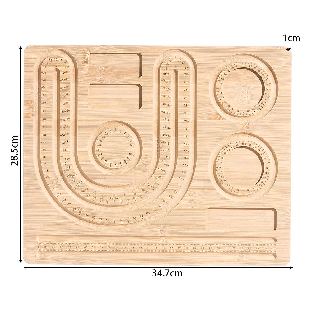 Solid Wood Necklace & Bracelet Display Tray - DIY Design, Beading, Handmade Template Holder
