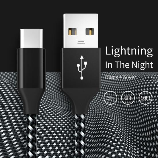 Cellphone Charging Cord High Durability Anti-winding Stable Output Extra-Long Overcharging Protection Fast Charging
