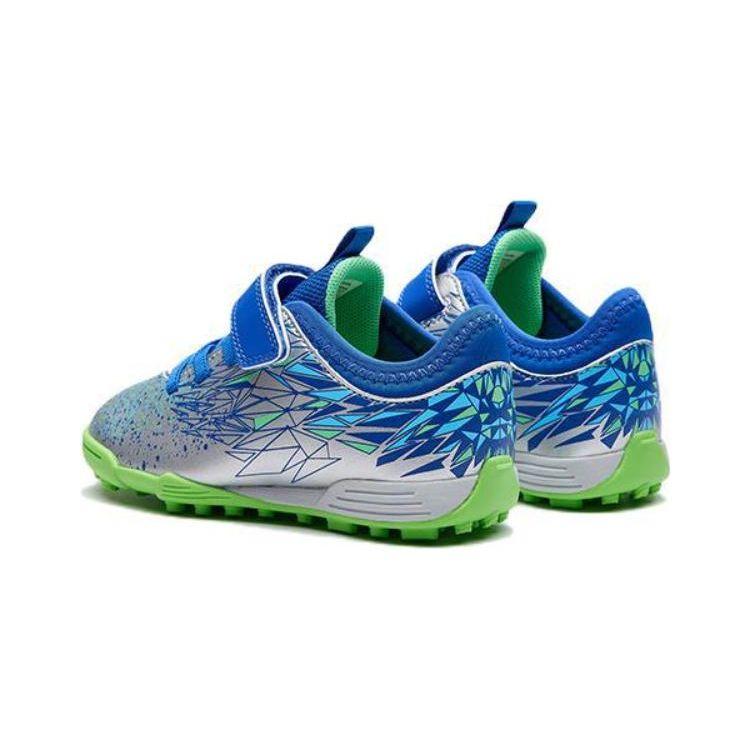 Anta Kids  Anti-Slip Durable Football Shoes Kids Footwear Silver Blue 312239981-4