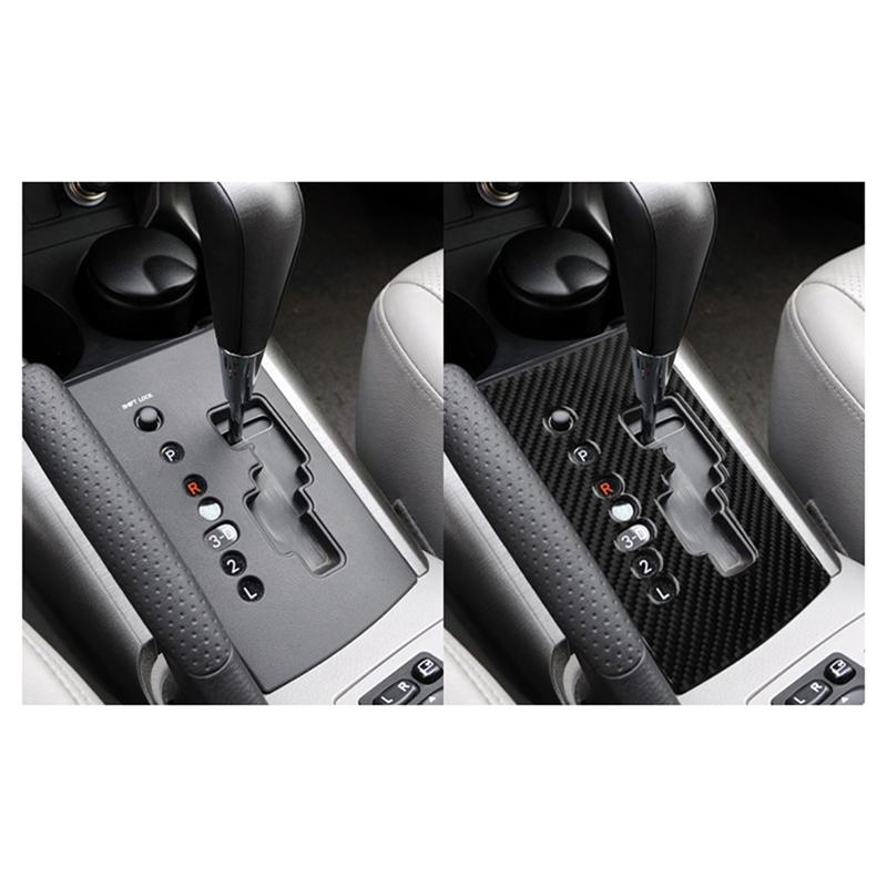 Carbon Fiber Car Interior Gear Shift Panel Trim Cover Stickers For Toyota RAV4 2006-2012 Car Styling Accessories