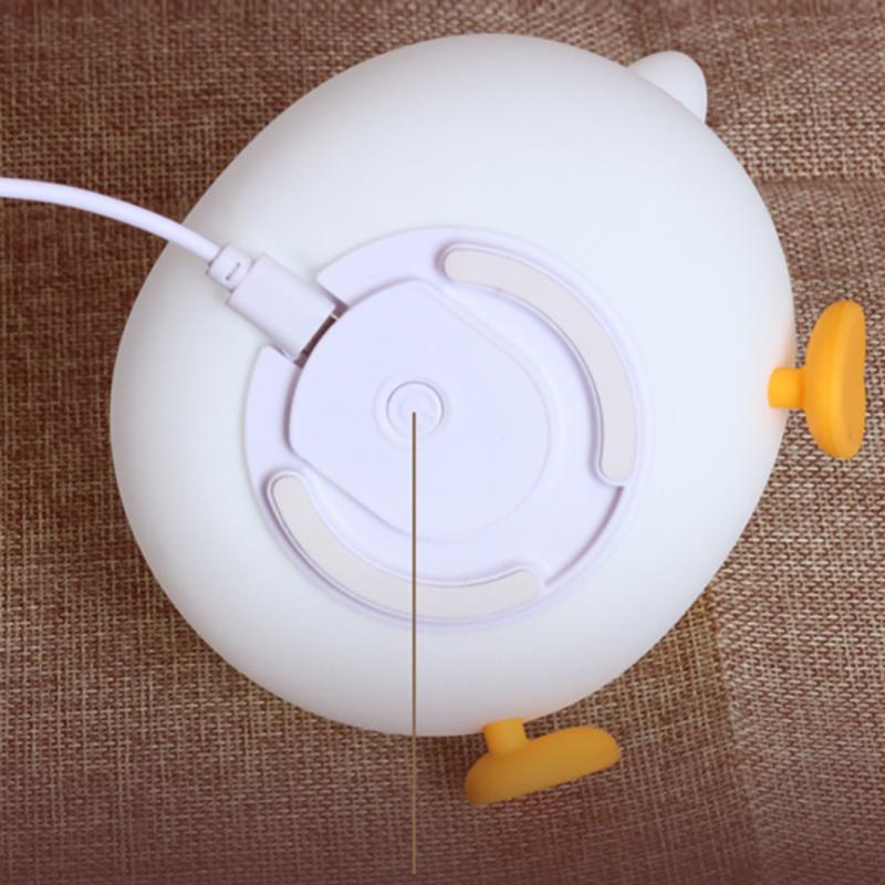 Cute Animalnight Light Silicone Nursery Sleeping Lamp Touch Control Nightlights Usb Rechargeable Table Lamp For Baby Child