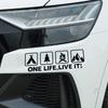 One Life Live It Camping Outdoor Enthusiast Car Stickers Wild Survival Quadruple Decal for Vehicle Auto Window Tail Body Bumper