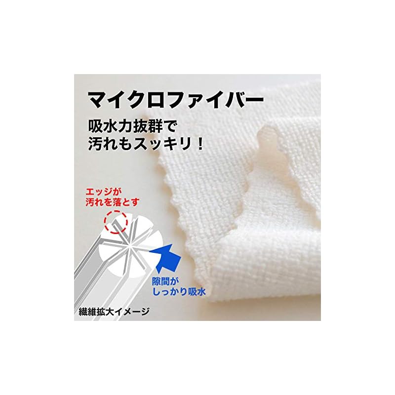 [] Lec Gekiochi-kun Microfiber Cloth, 20 Pieces (20 X 30 Cm), Beige & White