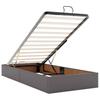 Ottoman Bed with Mattress Grey 80x200 cm Faux Leather