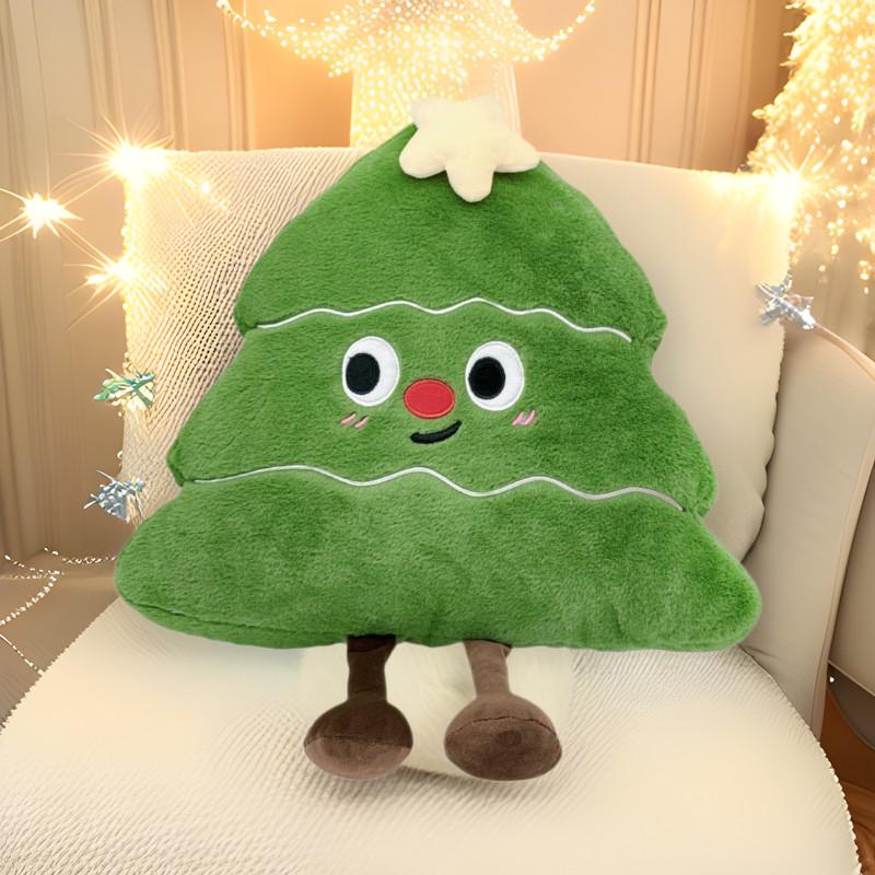 Tree Plush Christmas Toy Cartoon Stuffed Doll Cushion Decoration Kids Gifts