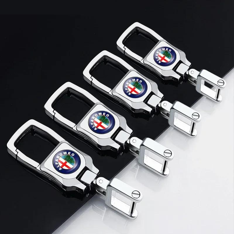 Naklejki Samochodowe Dla Alfa Romeo Samochód Metalowy Brelok Przeciw Zagubieniu Odznaki Stylizacyjne 3D Breloczek Do Kluczy Dla Alfa Romeo serpent Giulia 159 156 MITO S