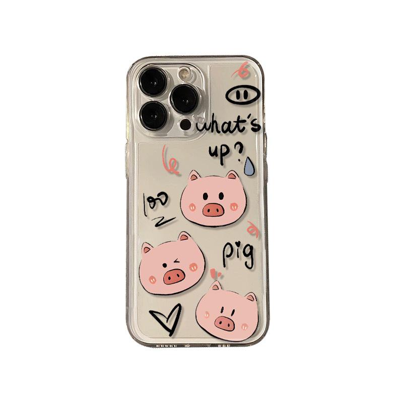 Love Heart Pig iPhone 13-17 Pro Max Soft Case