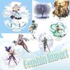 Barbatos Genshin Impact Keqing Barbara Acrylic Figure Stand Decoration Display