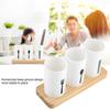 Oak Wooden Base Chopsticks Holder Cutlery Storage Box Drain Rack Knife   with Three Compartments, Stable   Design for Kitchen Draining an