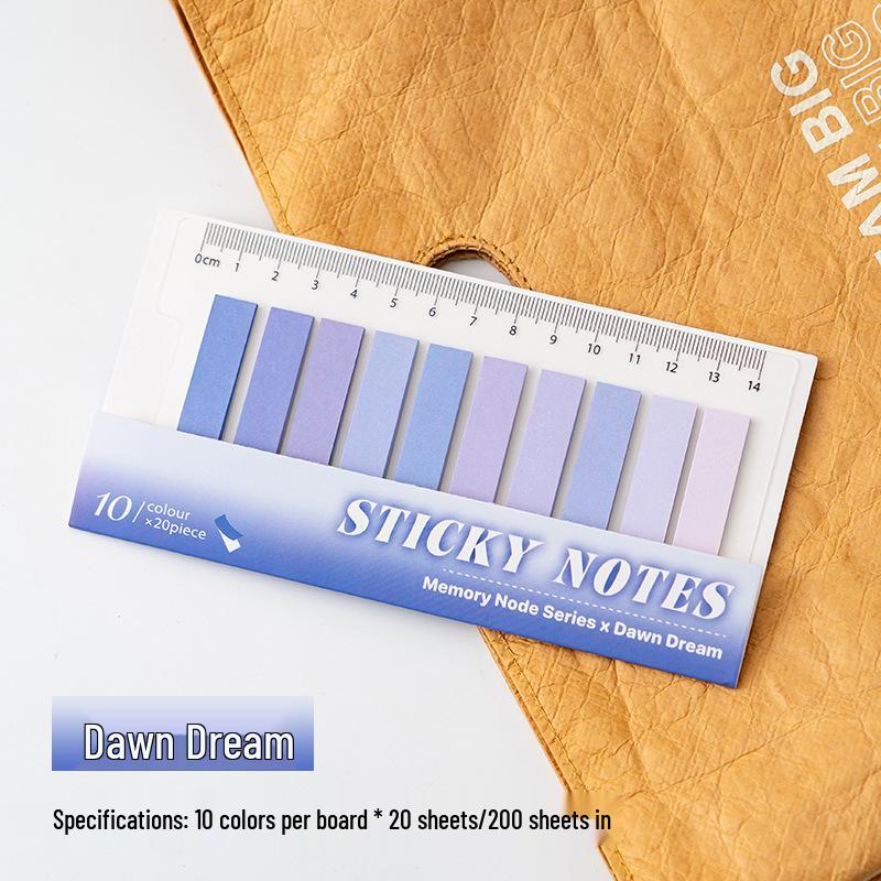 Gradient Long Strip Index Tabs: Highlighting & Classification Labels, Tearable & Smooth Sticky Notes