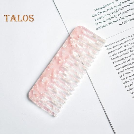 Cellulose Acetate Hair Comb Wide Teeth Anti-static Scalp Massage Pocket Comb Marbling Men Women Wet Dry Short Long Curly Hair Detangling Comb