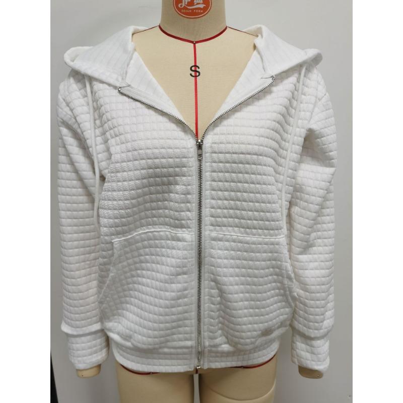 Women S Long Sleeve Hooded Zip Up Sweatshirt Coat