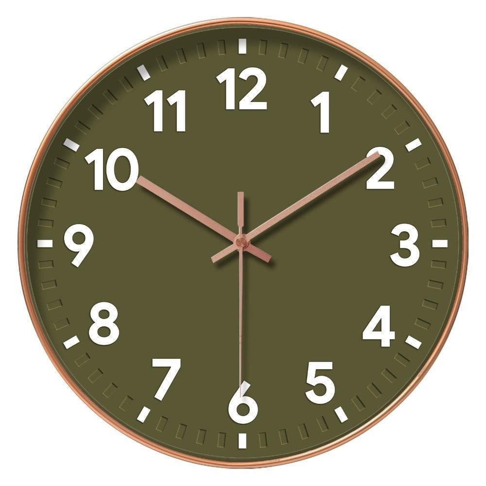 Silent Quartz Wall Clock Round Mute Clock Living Room Decoration Digital Clock  Cafe