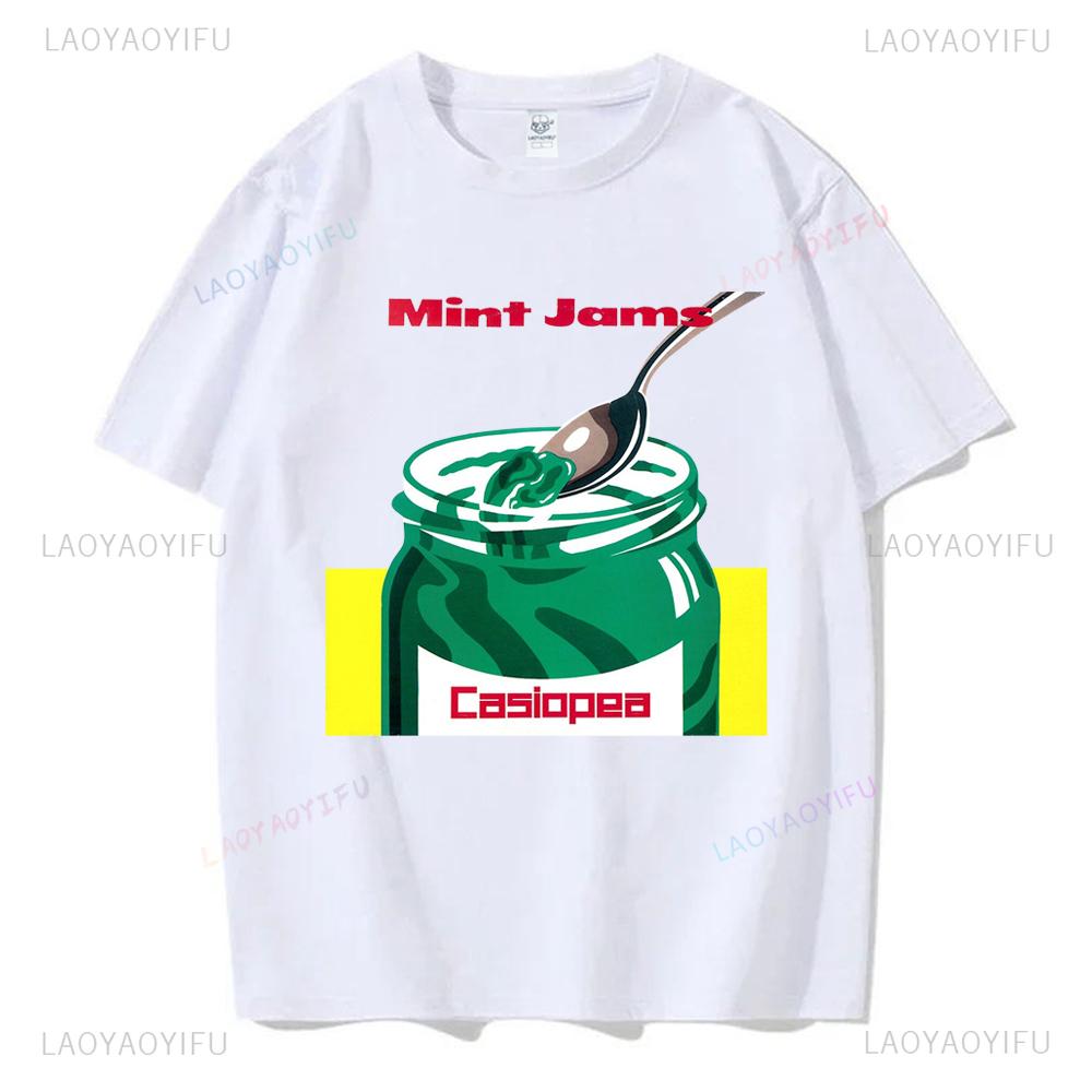Mint Jams Casiopea Retro Jazz Anni '80 Magliette Grafiche Donna Uomo Cotone Alta Qualità T-shirt Moda Vintage Unisex Streetwear Top