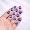 Blauer Sternsaphir Cabochon Los 9x7mm Oval – Natürliche Sternsaphir Edelsteine für die Schmuckherstellung