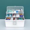 Large Capacity Family Medicine Organizer Box Portable First Aid Kit Medicine Storage Container Family Cosmetics Kit Box Storages