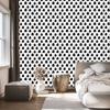 Black Leaves Wallpaper White and Graphite for Living Room and Bedroom 50x1000
