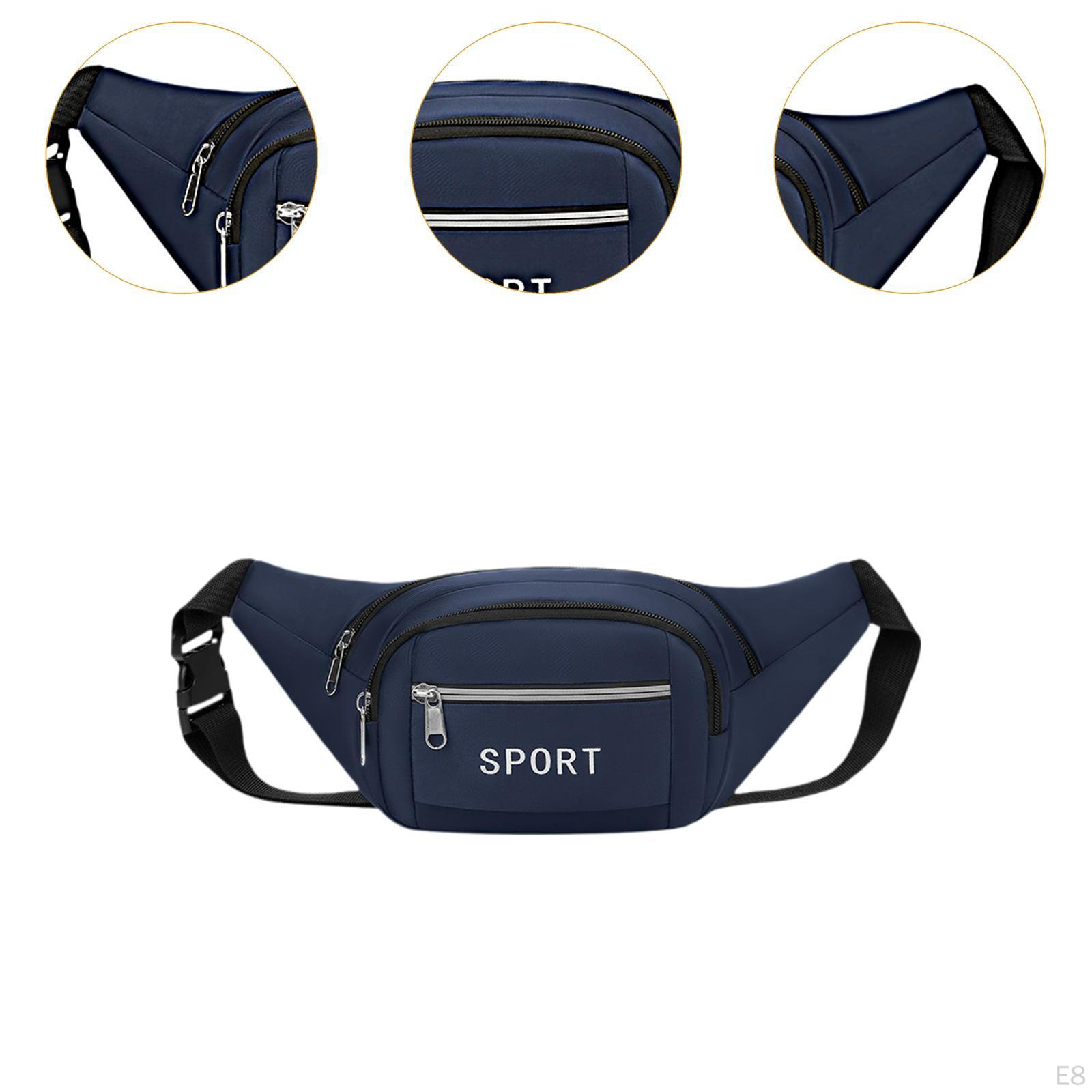 Поясная сумка-мешок на пояс с застежкой-молнией и быстрым креплением на плечо для бега — фото 6