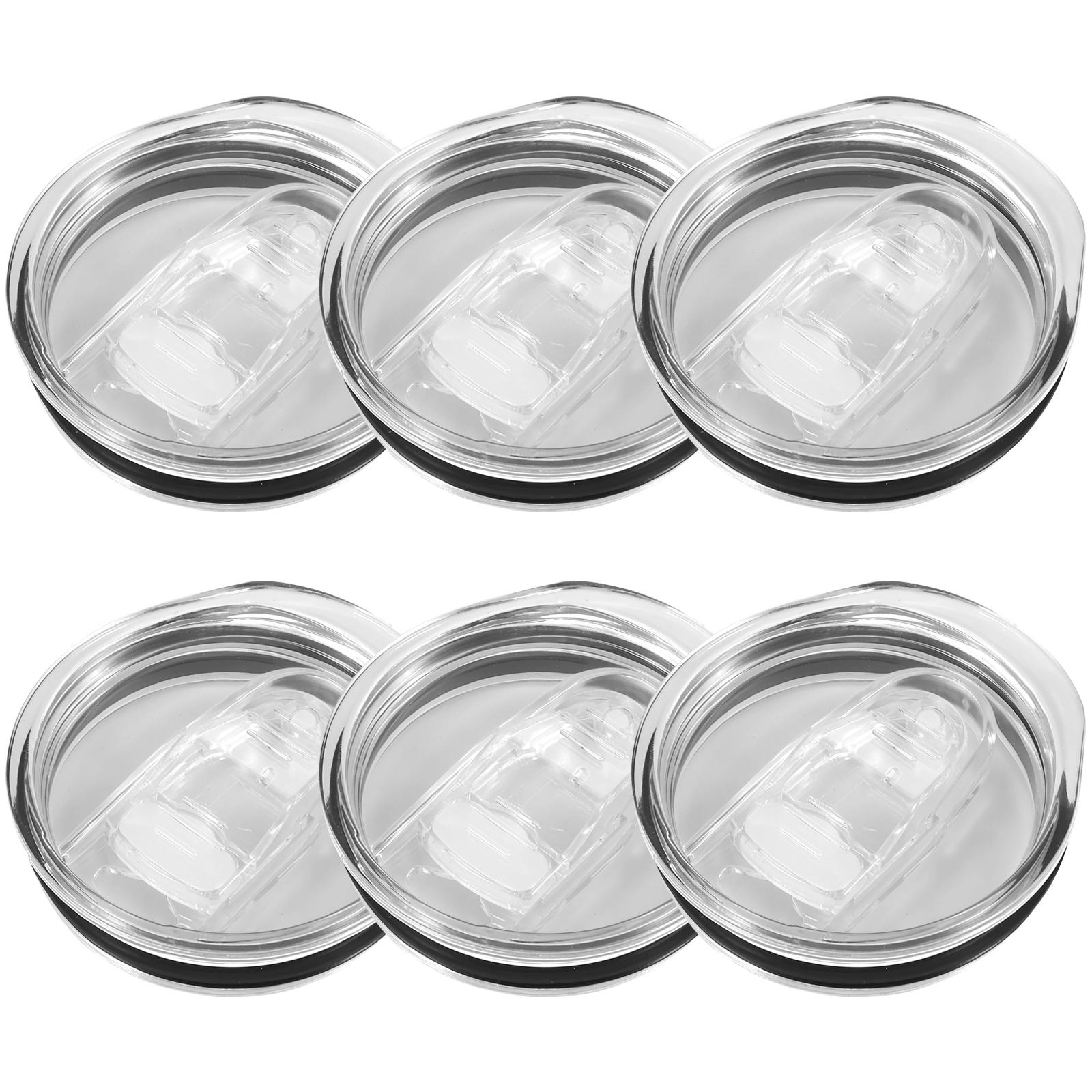 

6Pcs Skinny Tumbler Lid Plastic Tumbler Replacement Lids Splash Resistant Tumbler Covers Spill Proof Clear Cup Cover Set