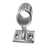 2Pcs Marine Boat 1" 25mm 60 Degree Center Base Stanchion Hand Rail Fitting Silver 316 Stainless Steel