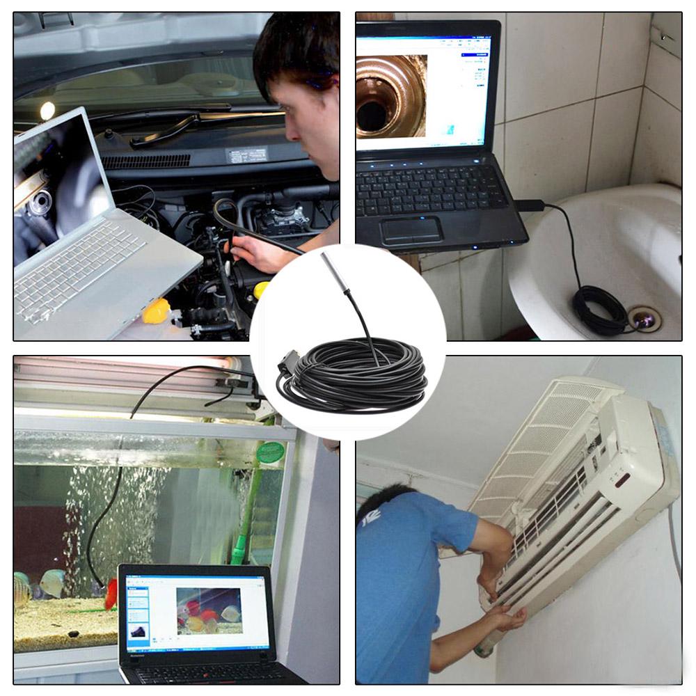 3-in-1 USB2.0 Micro USB Typ-C Endoskop-Inspektion Endoskopkamera HD 5,5 mm integriert 6 einstellbar