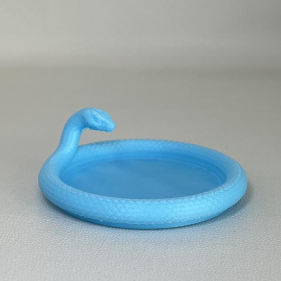 3D Printed Snake Tray Desktop Decorative Trinket Dish Multifunctional Jewelry Display Tray for Bracelet Earring Necklace