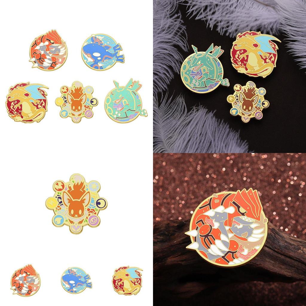 Adorable Cartoon Pokmon Legendary Monster Enamel Pin Collectible Brooch For Fans