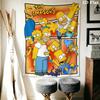 Simpsons Family Wall Tapestry Aesthetic Wall Hanging Printed Fabric Blanket Decorative Tapestries for Bedroom Living Room Home Decor