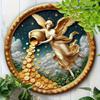 Vintage Wealth Angel Metal Tin Sign Retro Home Wall Decor Plaque