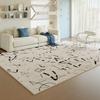 Black and White Abstract Art Carpet Living Room Large Area Rug Machine Washable Non-slip Floor Mat Soft Plush Bedroom Rugs