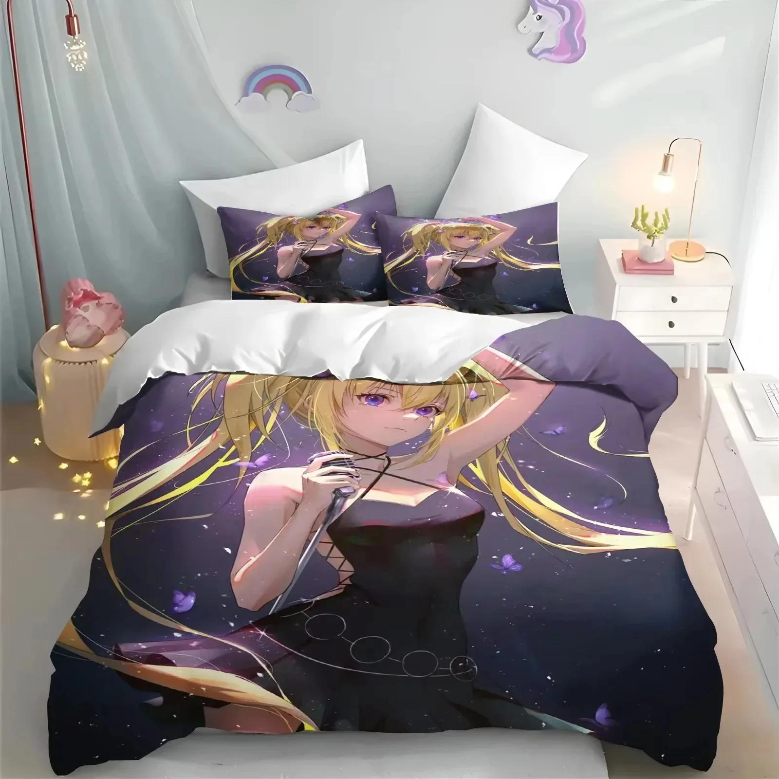 

Anime Shugo Chara Star Song Bedding Sets Duvet Cover Set With Pillowcase Twin Full Queen King Bedclothes Bed Linen Home Textile EU SuperKing 260x220