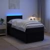 Box Spring Bed with Mattress Black 80 x 200 cm Velvet