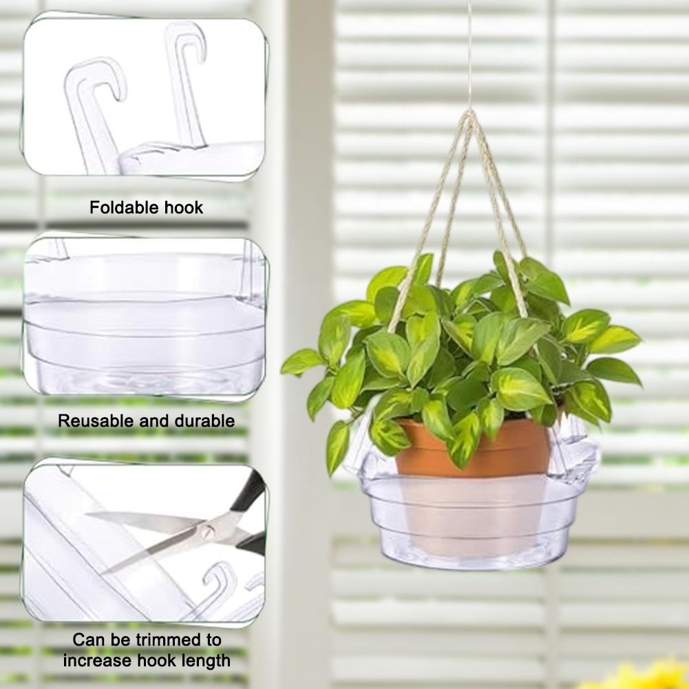 

Effective Water Management Trays Gardening Plant Saucer Clear Hanging Drip Tray Promotes Airflow Deep Rim Design 8in