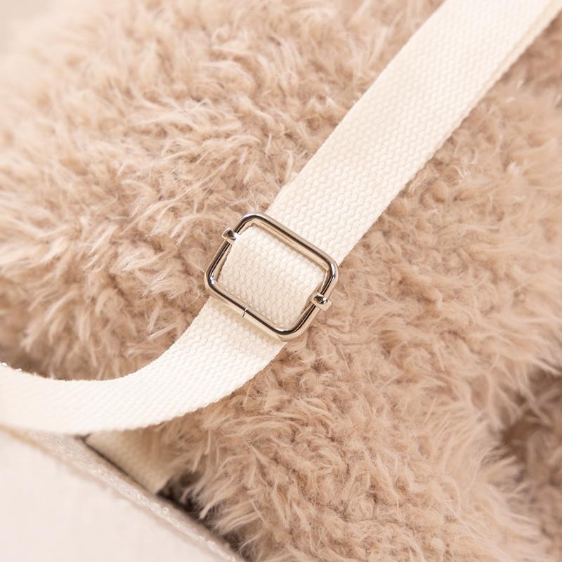 Cute Western Highland Dog Plush Dolls West Highland White Terrier Plush Backpack Toy Diagonal Shoulder Bag Creative Gift